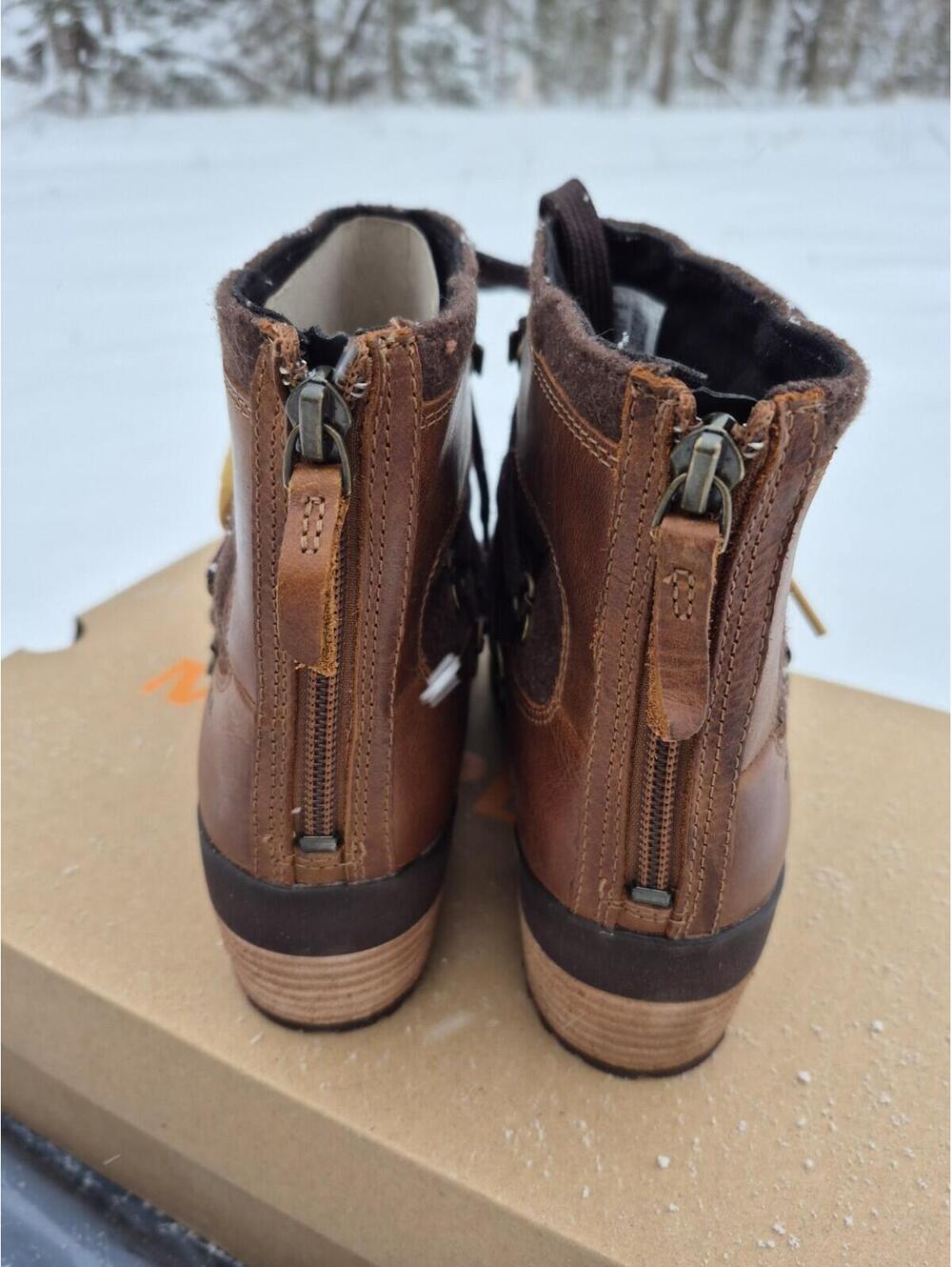 Merrell Shiloh II Lace Boot for Women Size 7 Leather Brown New with Box Snow - Picture 4 of 6